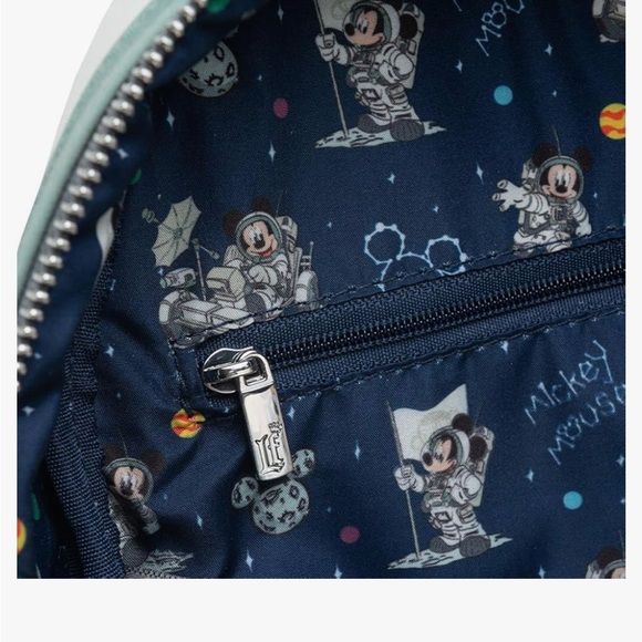 Loungefly Disney Mickey Mouse Spaceman Glow In The Dark Mini Backpack Astronaut - Picture 13 of 13